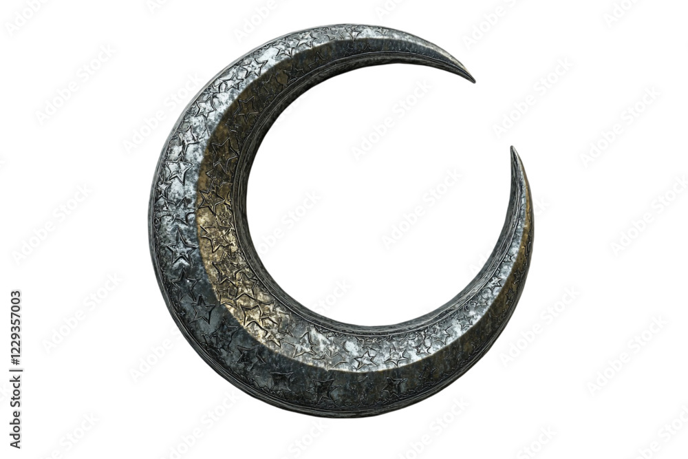 Crescent Moon Metal Texture Abstract Design Crescent Moon Metal Texture Abstract Design