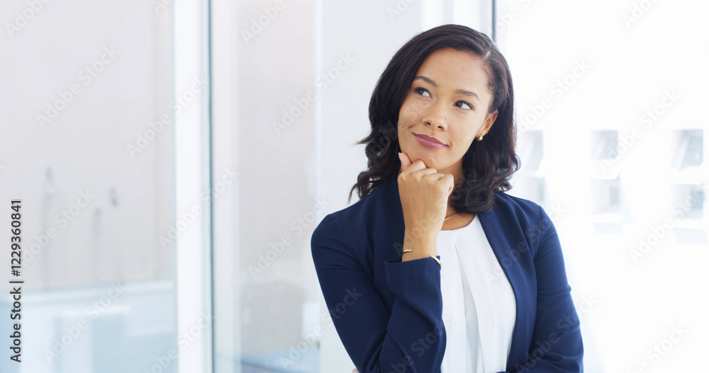 Woman, lawyer and thinking in office, professional justice and brainstorming on case results. Female person, advocate problem solving and contemplating ideas for legal policy, planning and law firm Woman, lawyer and thinking in office, professional justice and brainstorming on case results. Female person, advocate problem solving and contemplating ideas for legal policy, planning and law firm