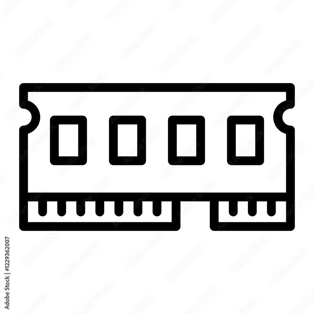 Ram Vector Line Icon Design Ram Vector Line Icon Design