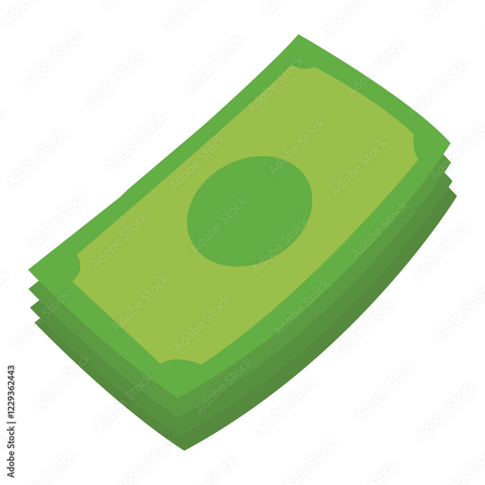 Money stack pile vector, money vector art, stack of money clip art, green paper money cash bundle, cartoon money banknotes, isolated on white background