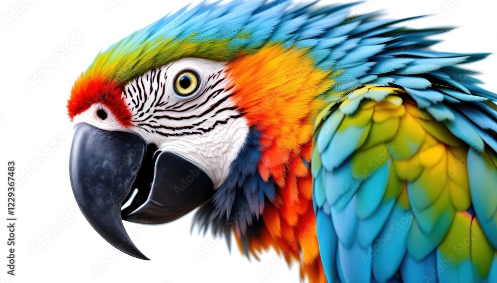 Obraz premium Vibrant Macaw Parrot Portrait Stunning Colorful Feathers