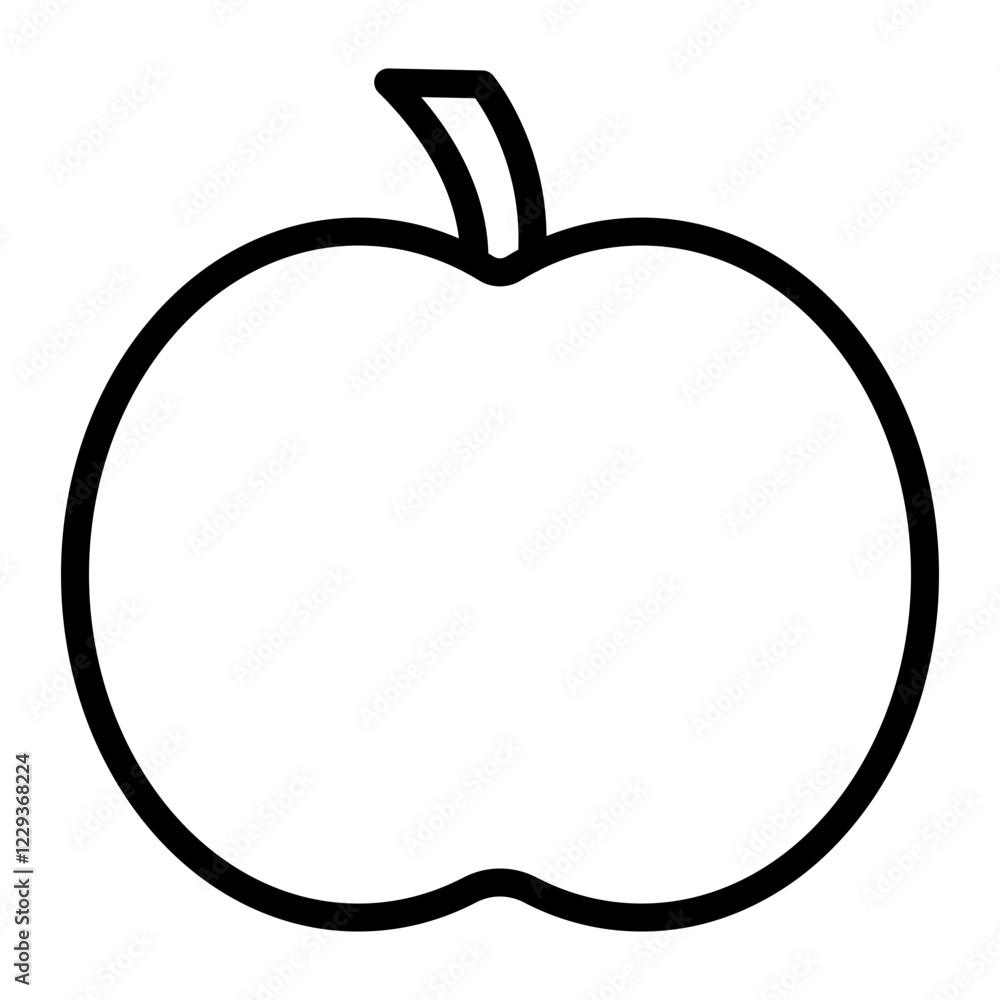 Apple Vector Line Icon Design Apple Vector Line Icon Design