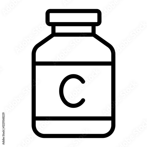 Vitamins Vector Line Icon Design