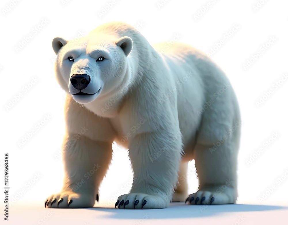Fototapeta premium polar bear cartoon illustration isolated on white background