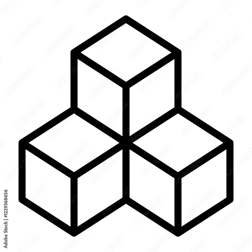 Sugar Vector Line Icon Design Sugar Vector Line Icon Design