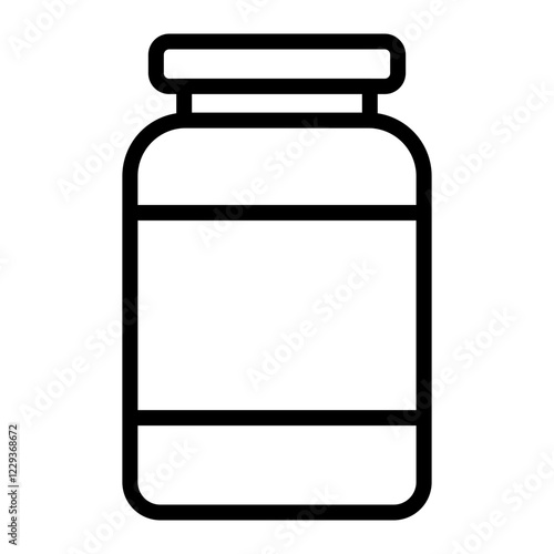 Supplements Vector Line Icon Design