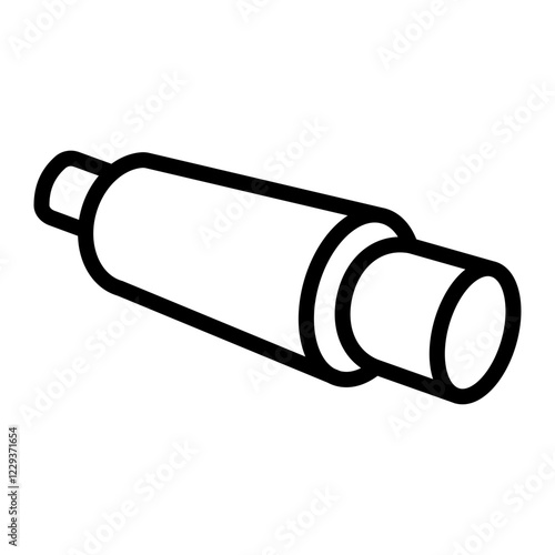 Muffler Vector Line Icon Design