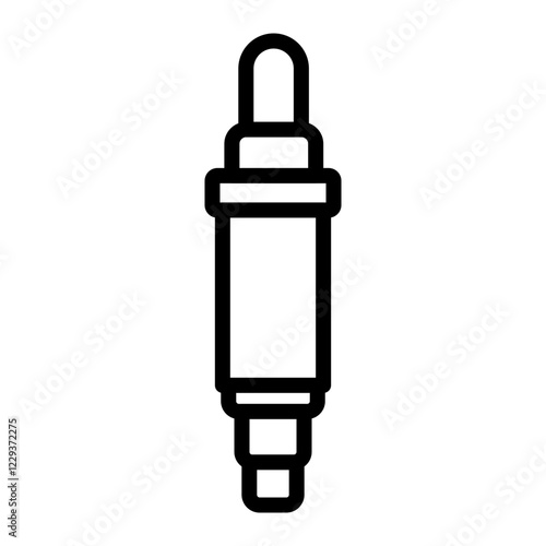 Oxygen Sensor Vector Line Icon Design