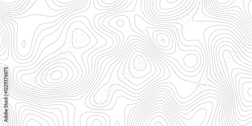 "Stylized Transparent PNG of a Topographic Map with Fluid, Wavy Line Patterns and a Pure White Background, Perfect for Trendy, Elegant Design, Professional Mapping, and Geospatial Applications"
