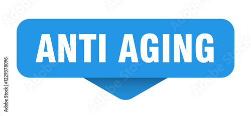 anti aging sticker. anti aging sign on transparent background