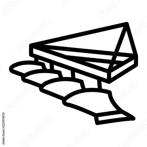 Plow Vector Line Icon Design