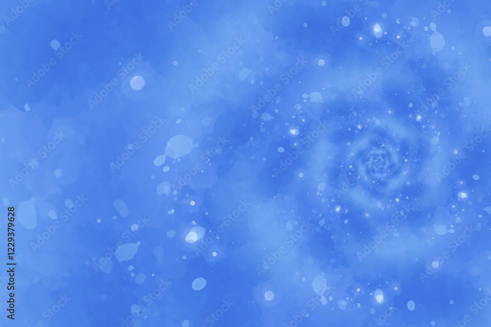 Starry blue background illustration with vortex design psychedelic shape Starry blue background illustration with vortex design psychedelic shape