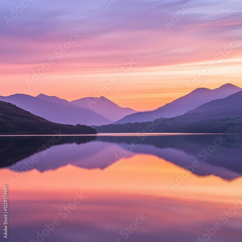 Wallpaper Mural Serene twilight over tranquil lake reflecting mountains and pastel skies Torontodigital.ca