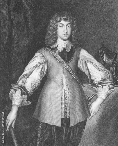 Φωτογραφία Prince Rupert of the Rhine (1619-1682) on engraving from the 1800s
