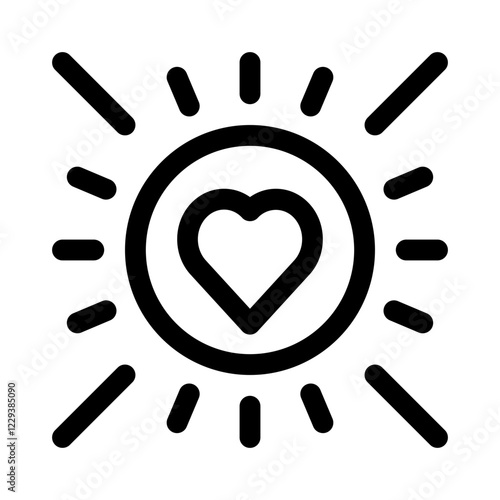 self love affirmations line icon