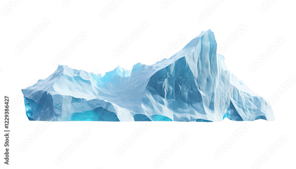 Obraz premium Iceberg isolated on transparent background
