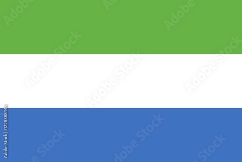 Flag of Sierra Leone, Vector illustration
