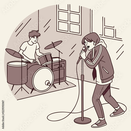 Band Rehearsal in a Soundproof Room