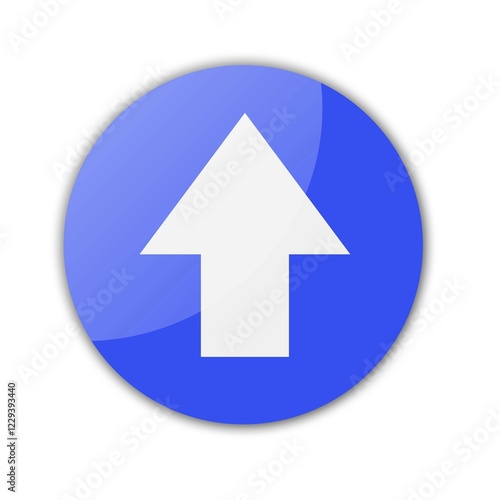 Obraz na plátně Illustration of a traffic sign, one-way traffic