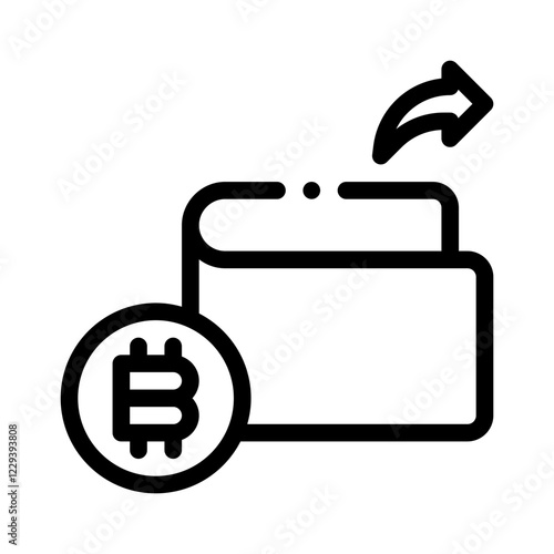Bitcoin line icon