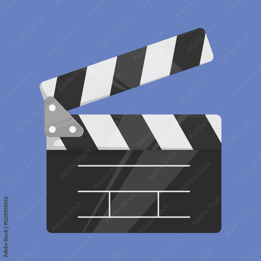 Obraz premium Clapperboard illustration vector. filmmaking clapperboard icon vector