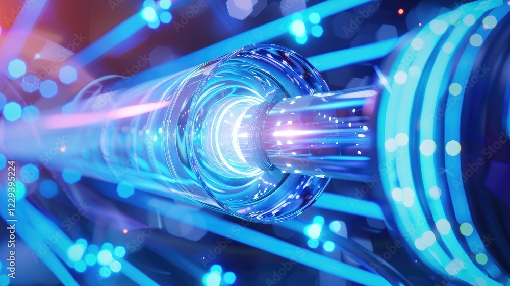 Futuristic Energy Source With Light Beams Futuristic Energy Source With Light Beams