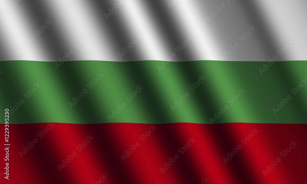The Bulgarian flag flying in the wind The Bulgarian flag flying in the wind