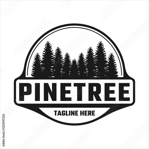 fir tree logo design, mountain, premium vector mountain and spruce design, outdoor logo, camper logo design
