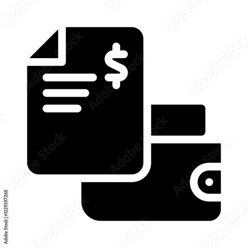 paper wallet glyph icon