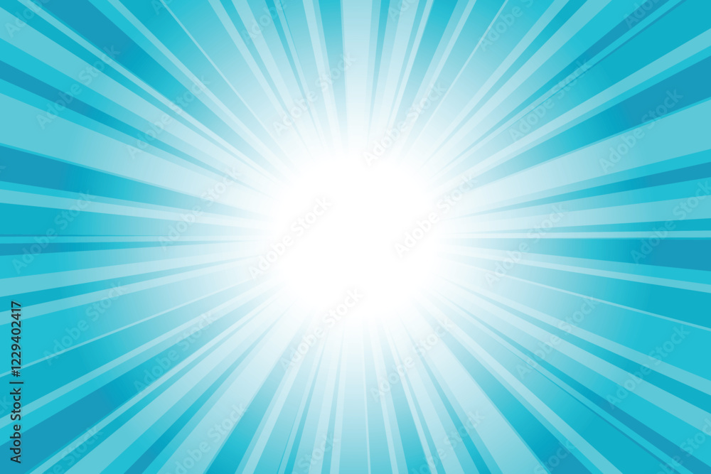 Abstract glowing blue sunburst background. Munsell blue glow effect sunburst background for presentation, banner, poster, flyer, sales. Modern pop art poster for summer and spring. Abstract glowing blue sunburst background. Munsell blue glow effect sunburst background for presentation, banner, poster, flyer, sales. Modern pop art poster for summer and spring.