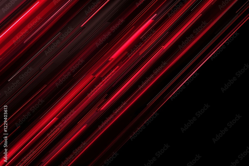 Diagonal streaks of vibrant red light create a dynamic abstract pattern on a contrasting dark background. Concept of energy and motion. Ai generative Diagonal streaks of vibrant red light create a dynamic abstract pattern on a contrasting dark background. Concept of energy and motion. Ai generative