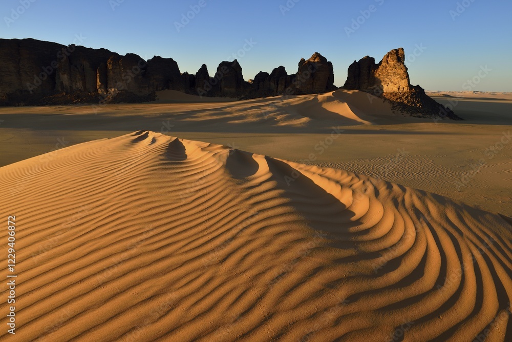 custom made wallpaper toronto digitalSunrise over Tehouak, Tassili n´ Ajjer National Park, Unesco World Heritage Site, Sahara desert, North Africa, Algeria, Africa