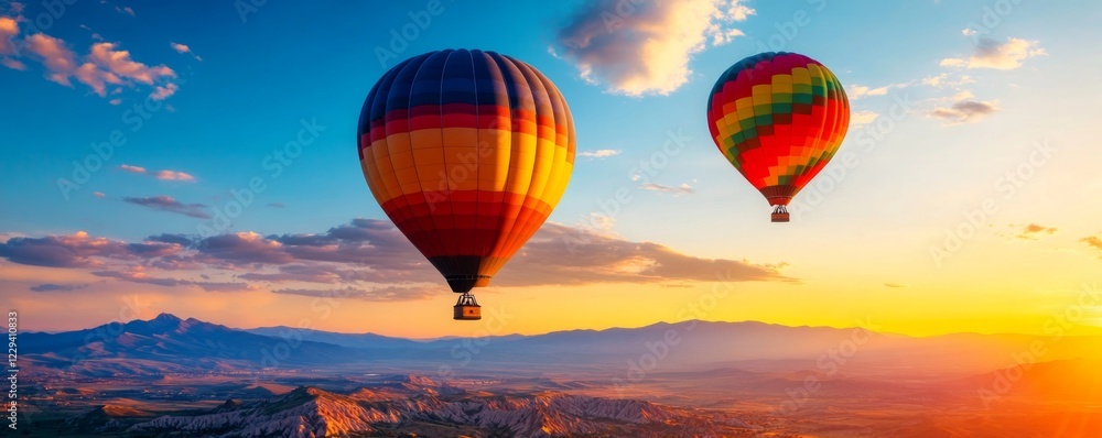Obraz premium Captivating Hot Air Balloons at Sunrise