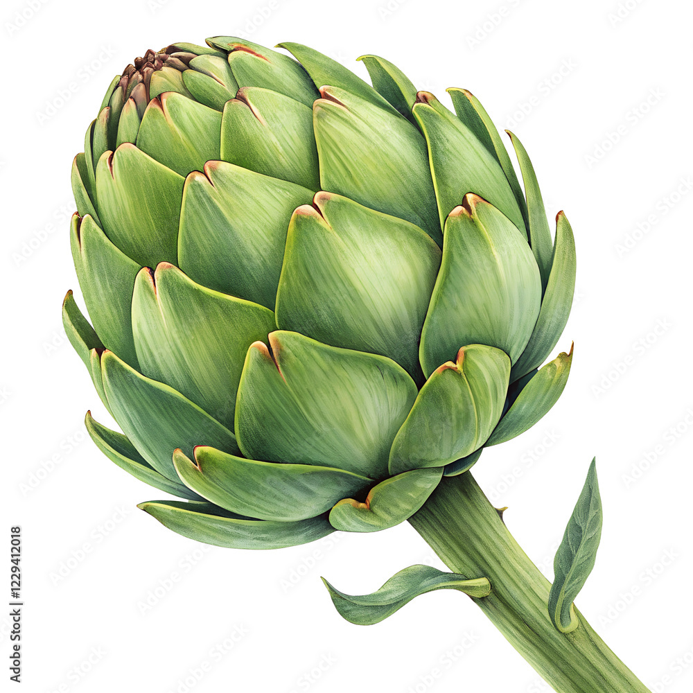Fototapeta premium fresh artichoke isolated on transparent background PNG image
