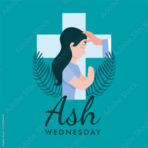 vector ash wednesday background template