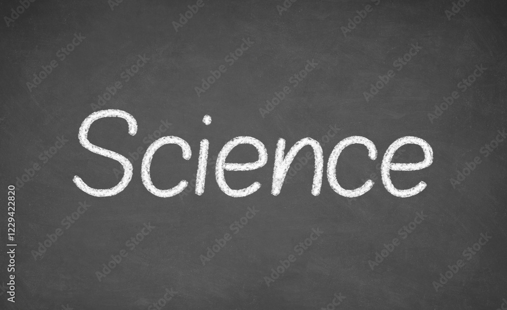 Science lesson on blackboard or chalkboard. written in white chalk Science lesson on blackboard or chalkboard. written in white chalk