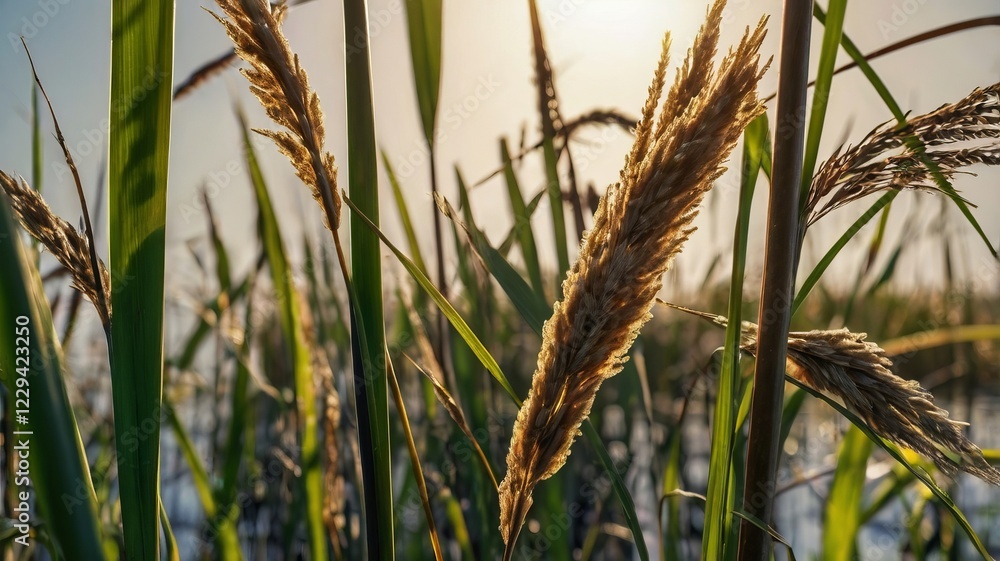 Fototapeta premium Swaying River Reeds with Hidden Wildlife #22