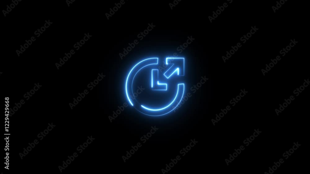 Abstract glowing up arrow direction icon. Glowing neon growth chart sign, up arrow concept. Abstract glowing up arrow direction icon. Glowing neon growth chart sign, up arrow concept.