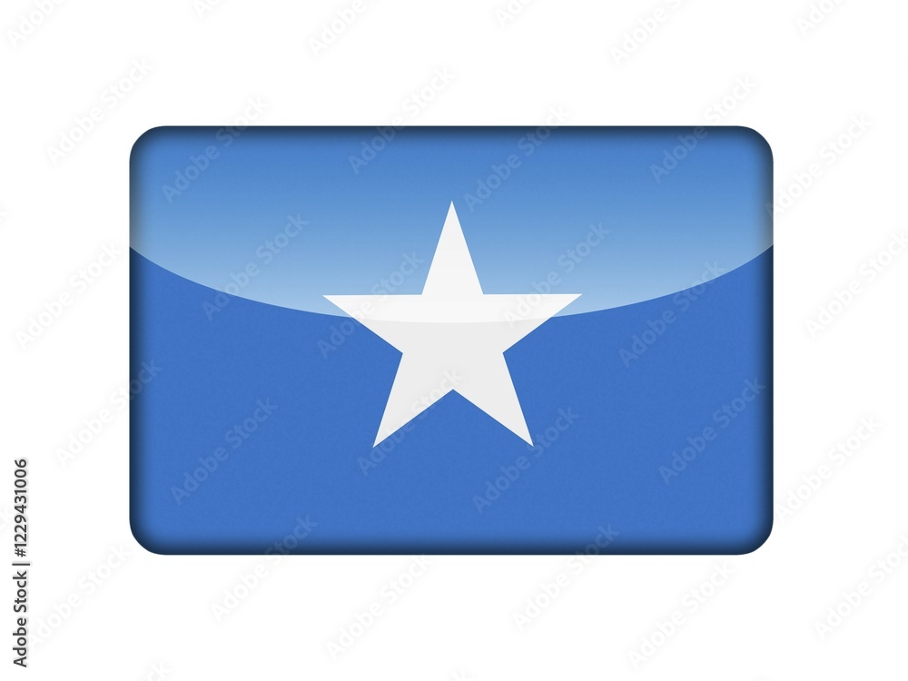 The Somalia flag in the form of a glossy icon The Somalia flag in the form of a glossy icon