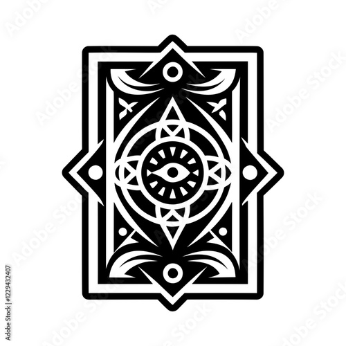 Tarot deck icon in filled style