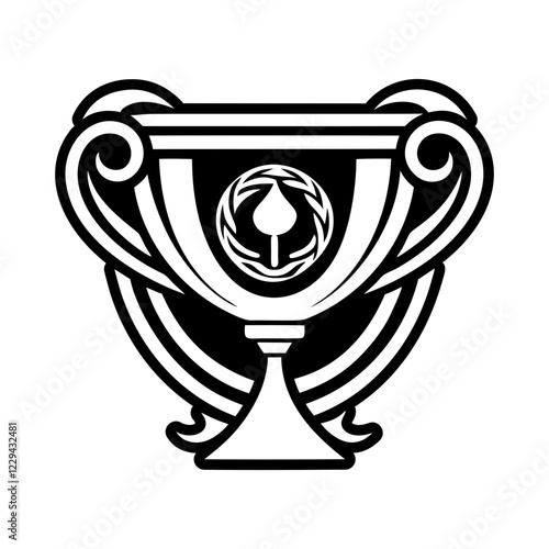 A filled style icon of temperance tarot symbol