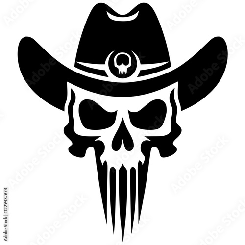 Cowboy skull silhouette
