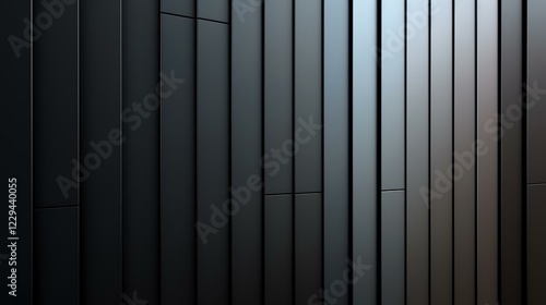 Wallpaper Mural Dark metallic panels, vertical lines, modern architecture texture background, ideal for website design Torontodigital.ca