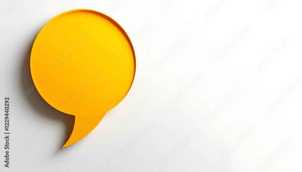 Yellow dialogue bubble isolated on a white or transparent PNG background Yellow dialogue bubble isolated on a white or transparent PNG background