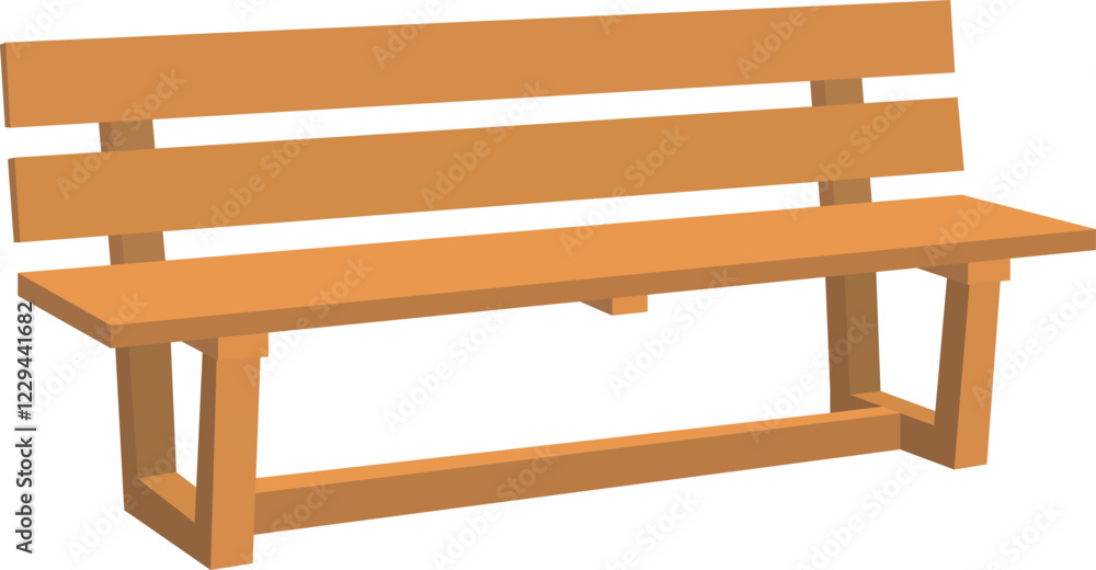 colorful wooden park bench cartoon illustration isolated on white background.Wooden bench vector design colorful wooden park bench cartoon illustration isolated on white background.Wooden bench vector design