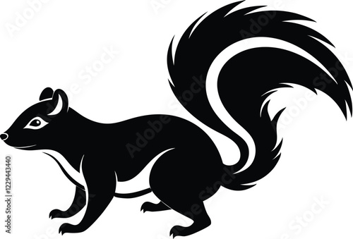 Skunk silhouette vector, skunk black icon vector, skunk svg