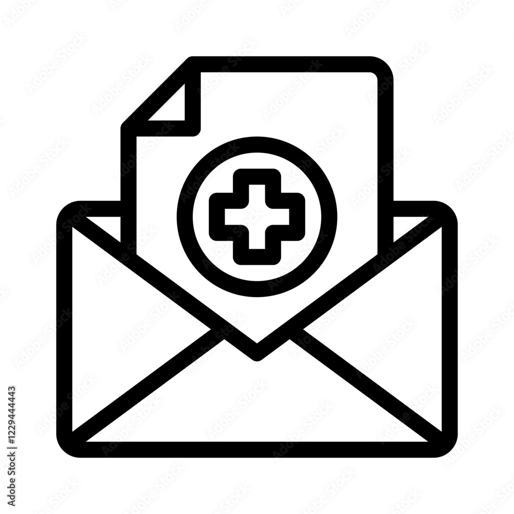 Obraz premium mail line icon