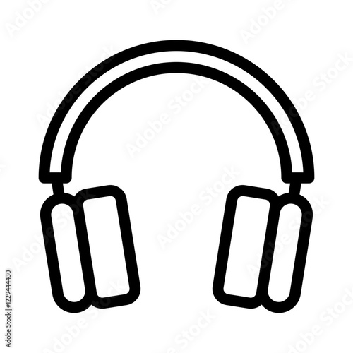 headset line icon