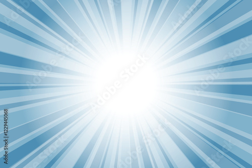 Slika na platnu Abstract glowing blue sunburst background
