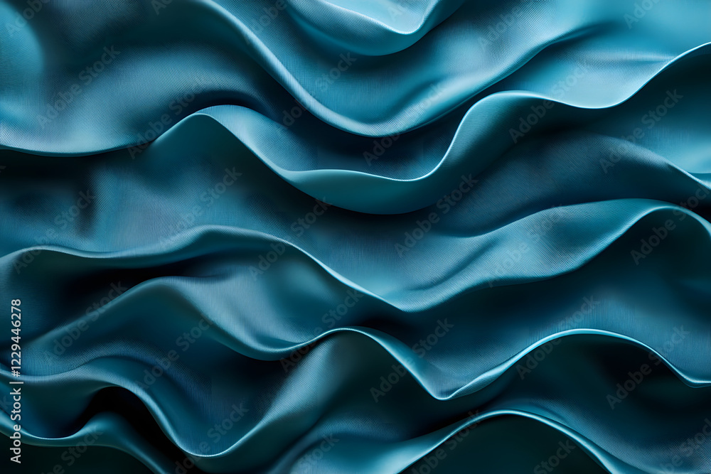 Sleek and Sophisticated: Deep Blue Satin Fabric with Gentle Waves, Ideal for Luxurious Branding and Design Projects with copy space for your design Sleek and Sophisticated: Deep Blue Satin Fabric with Gentle Waves, Ideal for Luxurious Branding and Design Projects with copy space for your design